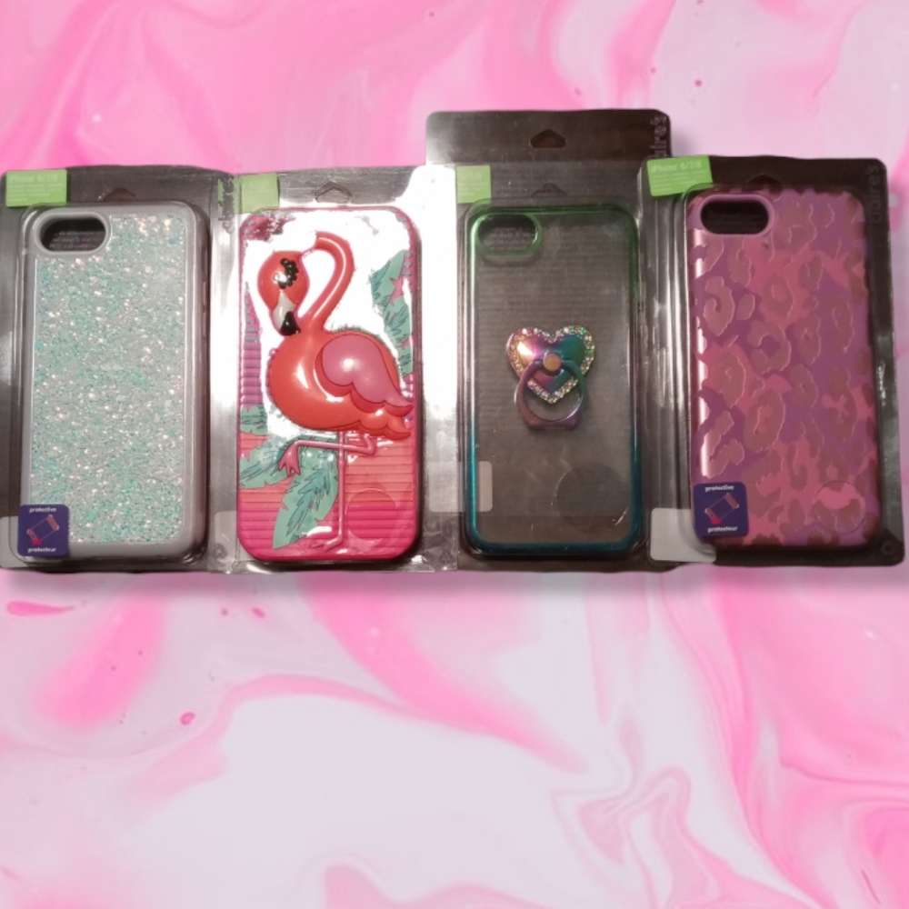 NWT iphone 6, 7 and 8 Case Bundle (4) Included